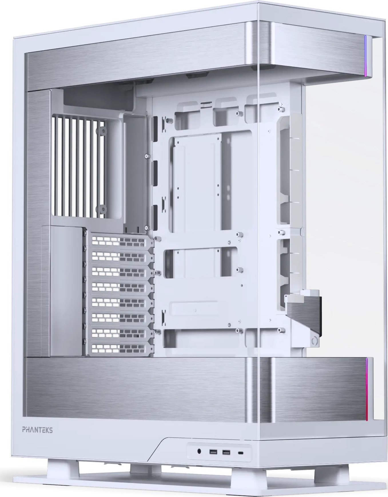 Kullë PC Phanteks Evolv X2, Mid Tower, E ATX, xham i temperuar, e bardhë matte