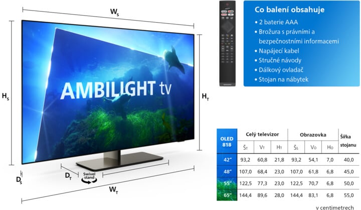Televizor Philips 55OLED818, 55" (139cm), 4K UHD, i zi