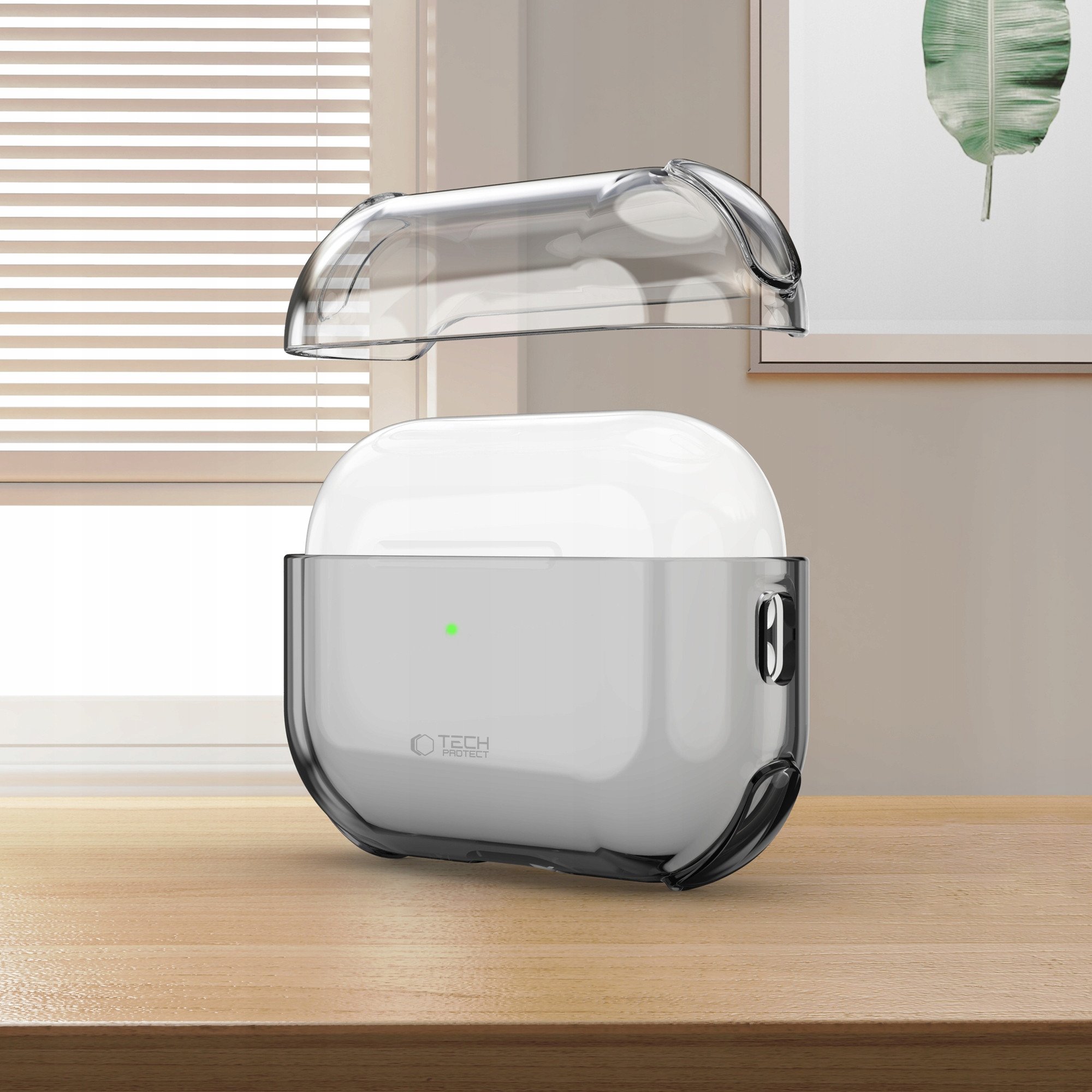 Mbulesë Tech-Protect Bounce për Apple AirPods Pro 3, me unazë varëse, gri ash