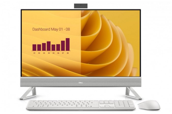 Kompjuter All in One Dell 27 EC27250, Intel Core 7, RAM 16GB, SSD 512GB, Full HD, e bardhë