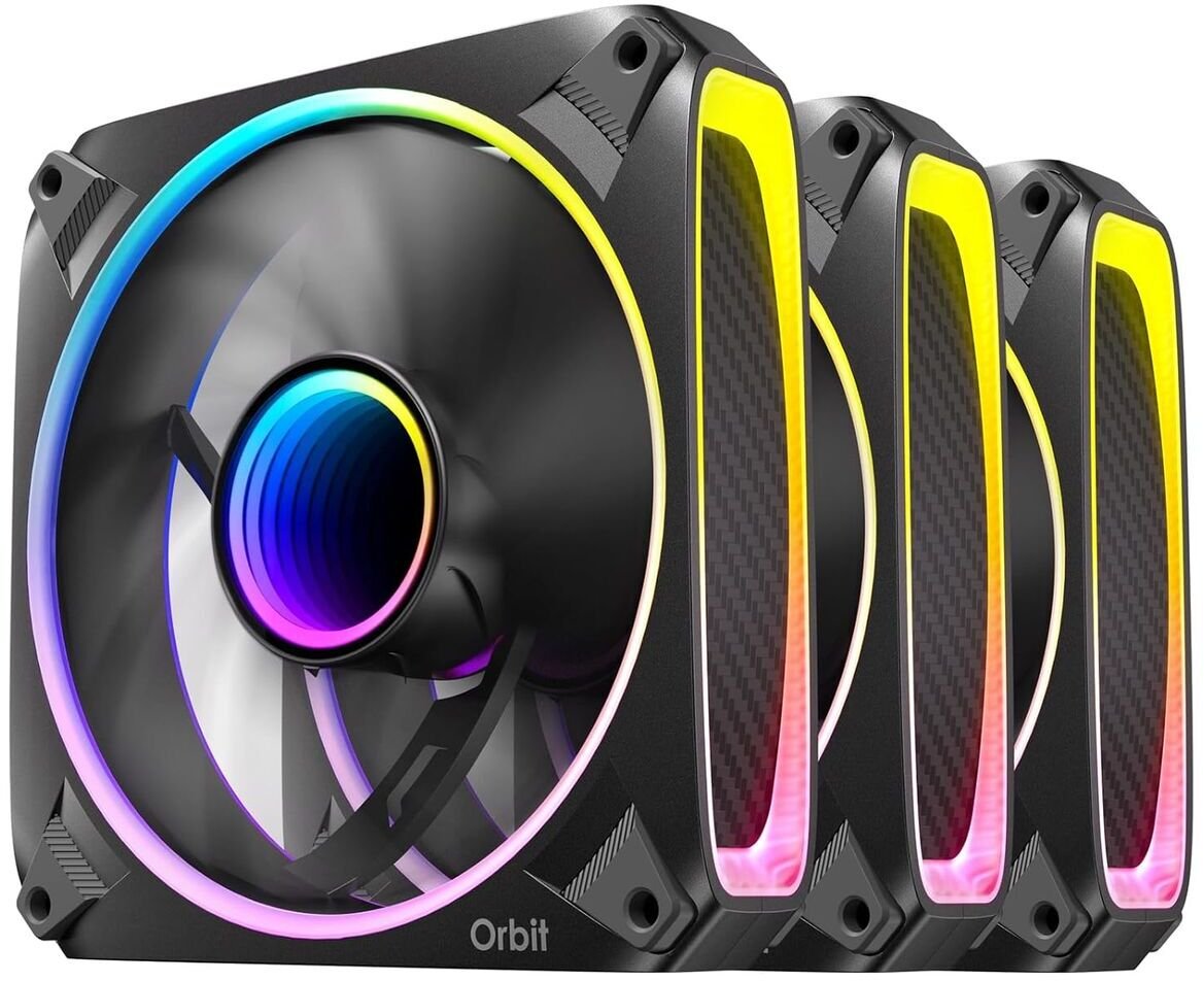 Set ventilatorësh Antec Orbit 120 ARGB 3PK, 120mm, PWM, me ndriçim ARGB