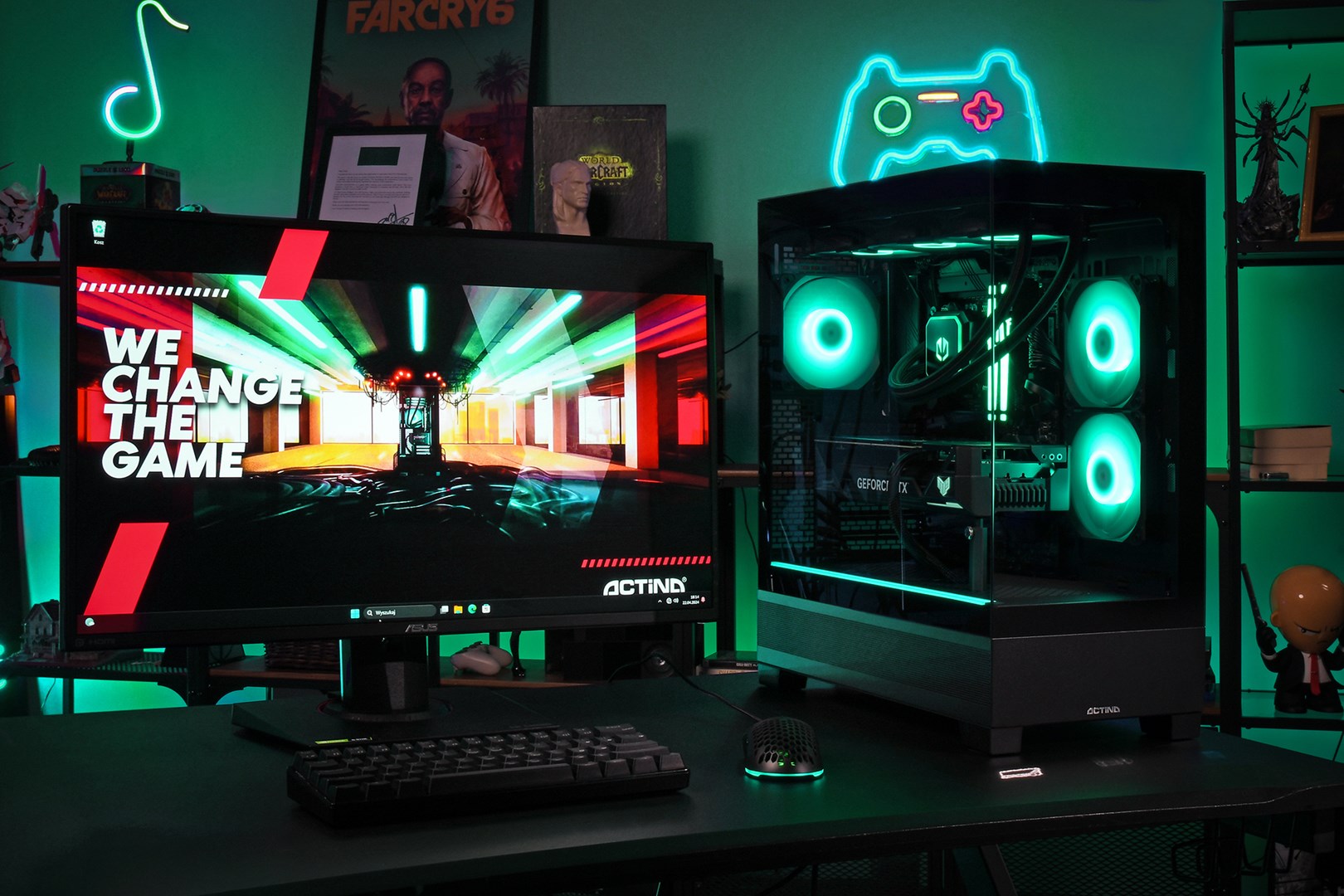 Kompjuter Actina AMD Ryzen 7 7800X3D, 32GB DDR5, 1TB SSD, RTX 4080 SUPER, i zi