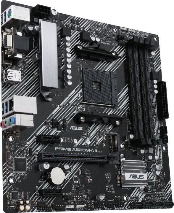 Pllakë amë Asus PRIME A520M-A II/CSM, AMD A520, Socket AM4, 4 slota, Micro ATX