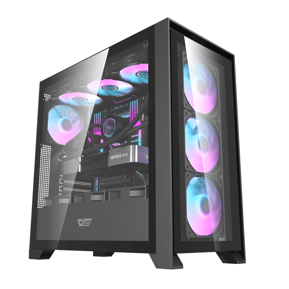 Kasë Darkflash Case DRX90G, Mid-Tower, e zezë