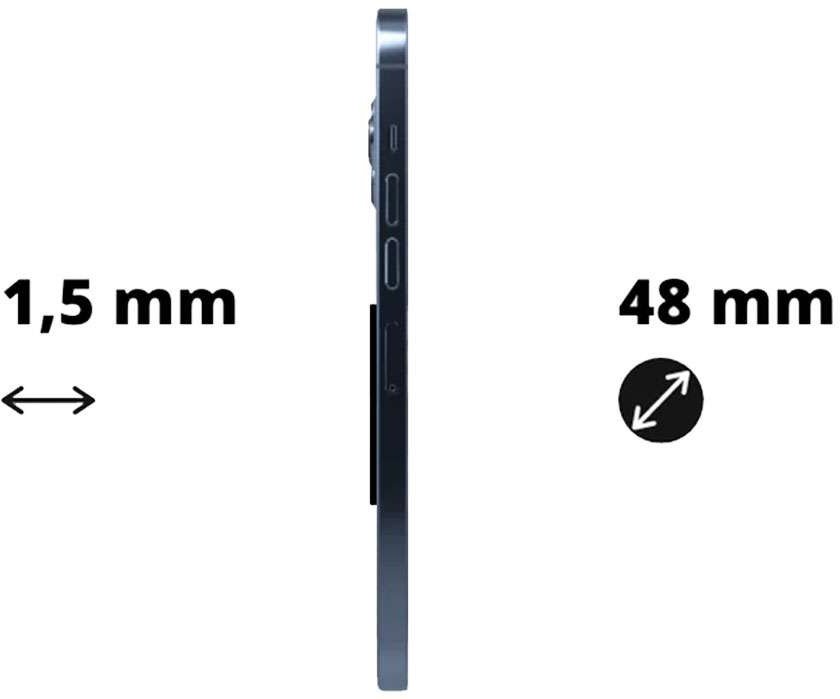 Pllakë ngjitëse për smartphone Shapeheart, çelik, 1.5mm, e zezë