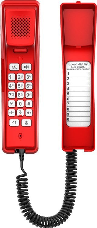 Telefon fiks Fanvil H2U, me kabllo, i kuq