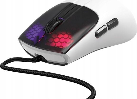 Mouse gaming Marvo M727, me kabllo USB, 12000 DPI, i bardhë