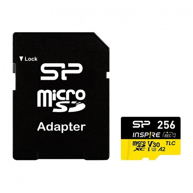 Kartë memorie microSD Silicon Power Inspire, 256GB, V30, deri 170MB/s