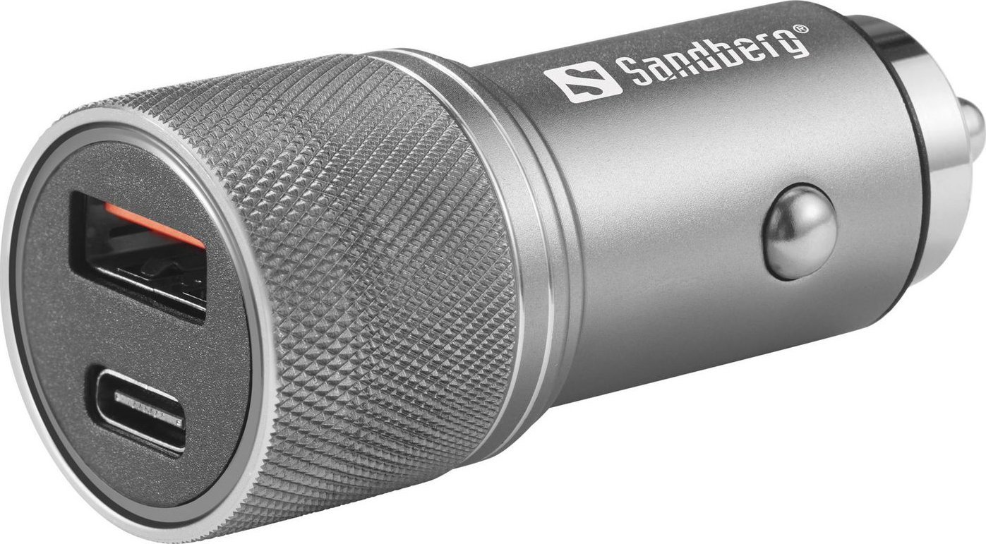 Полнач за автомобил Sandberg Car Charger, 48W, QC 3.0, USB C, црн