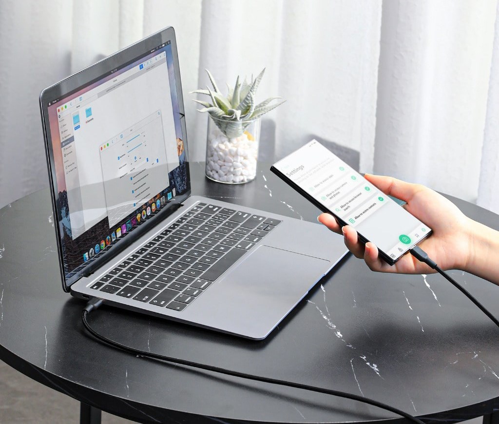 Kabllo Aukey, USB C / USB C, 1 m, e zezë