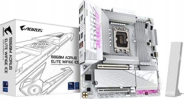 Pllakë amë Gigabyte B860M AORUS ELITE WIFI6E ICE, LGA 1851, DDR5, mATX