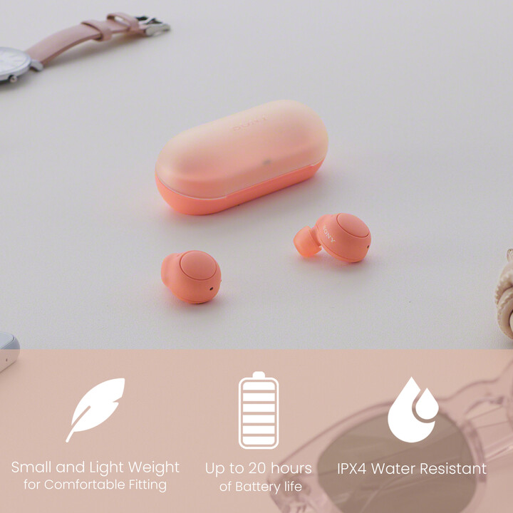 Слушалки Sony WF-C500, црвена боја
