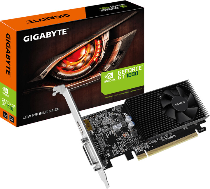 Kartë grafike GIGABYTE GeForce GT 1030 Low Profile D4 2G, 2GB GDDR4