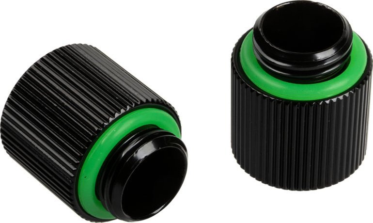 Fiting zgjatues Bitspower Touchaqua, 15mm, set 2 copë, i zi