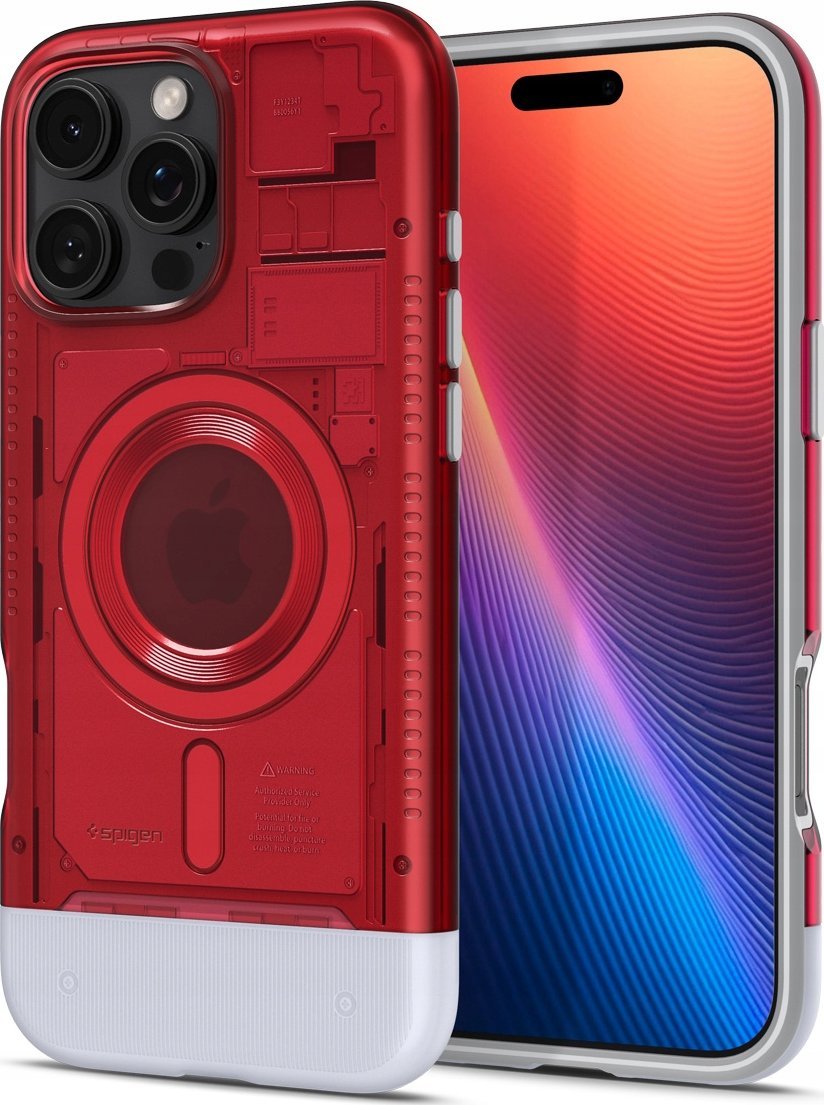 Mbështjellëse telefoni Spigen Classic C1 MagFit, për iPhone 16, 6.3", transparente jeshile