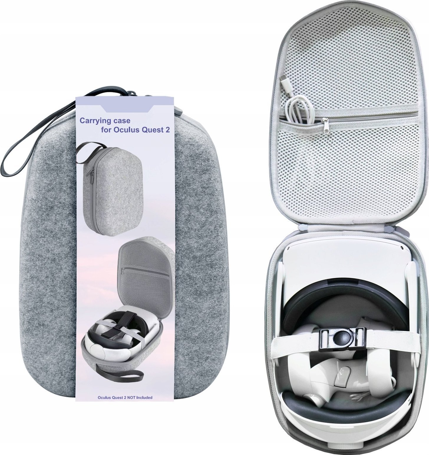 Kuti mbrojtëse VR JYS JYS-OC007, për Oculus Quest 2, me rrip dore, gri