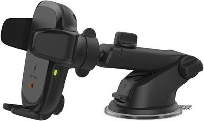 Mbajtës telefoni për makinë iOttie Easy One Touch Wireless 2, karikim Qi, montim në pult dhe xham, i zi