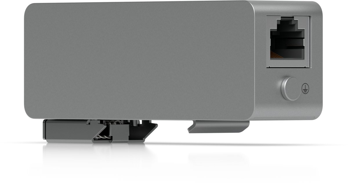Mbrojtës rrufeje rrjeti Ubiquiti UACC-ETH-SP-DIN, 10 GbE, PoE++, gri