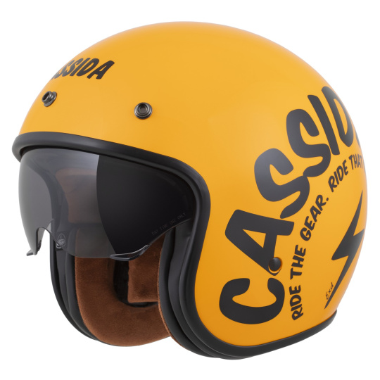 Kaskë moto CASSIDA Oxygen 2.0 Gear, e hapur, me diell, e verdhë e zezë, L