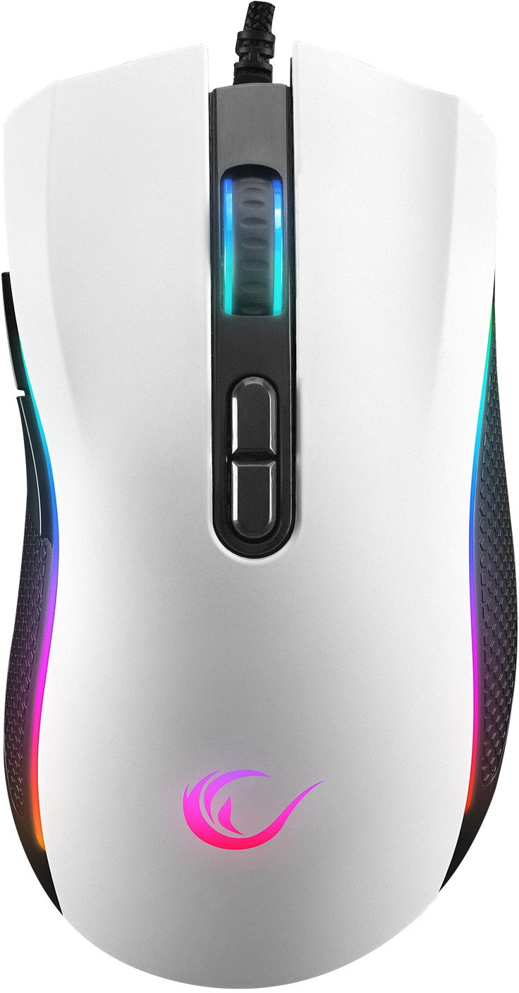 Maus gaming Rampage SMX-R44V2, 12800 DPI, RGB LED, i bardhë