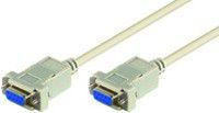Kabllo lidhëse MicroConnect, Null Modem 9-pin D-SUB, 1.8m