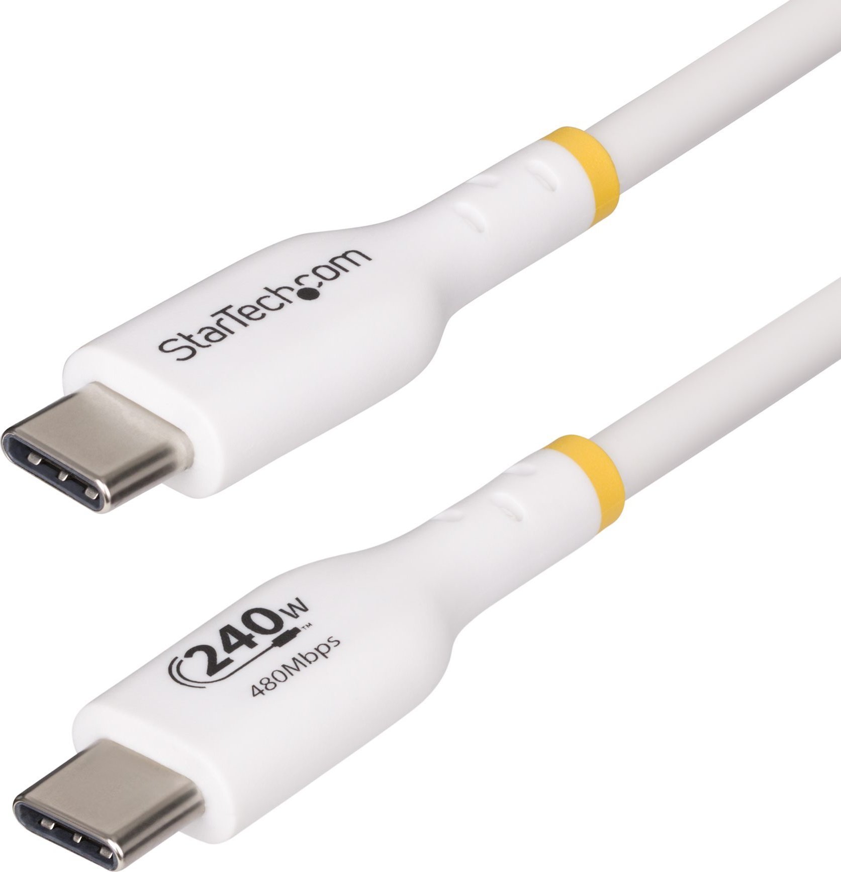Кабел за полнење USB-C StarTech.com, 1 m, 240W PD, бел