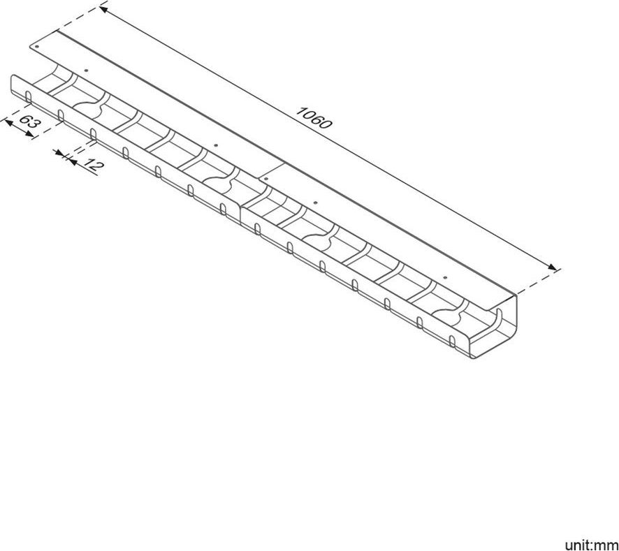 Kanal kabllosh ROLINE Cable Duct, montim nën tavolinë, set 2 copë, i bardhë