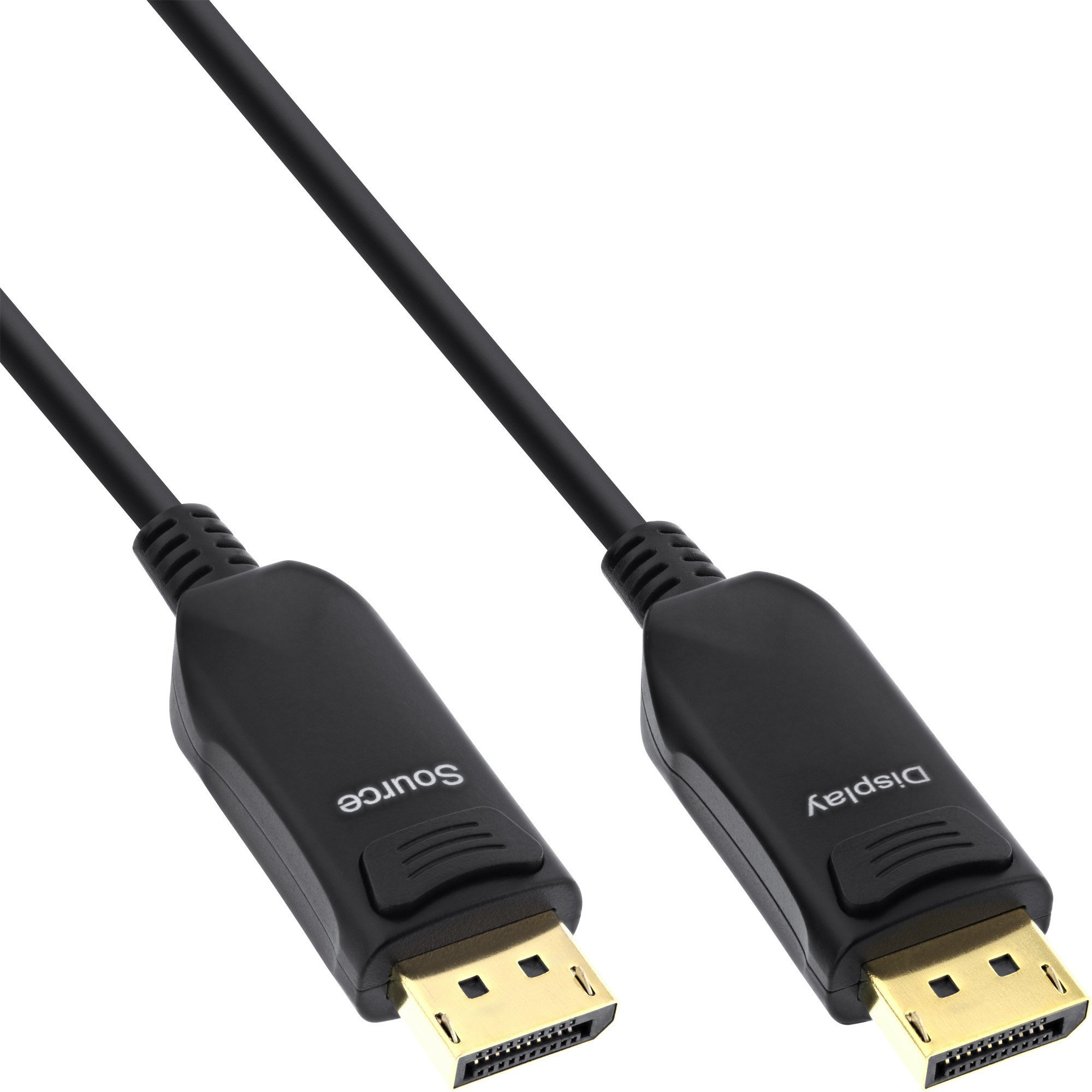 Кабел ДисплејПорт InLine 1.4 AOC, 8K 4K, 15m, црн