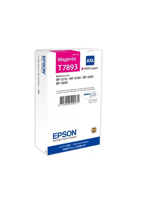 Ngjyrë WF-5xxx Series Ink Cartridge XXL T7893, magenta