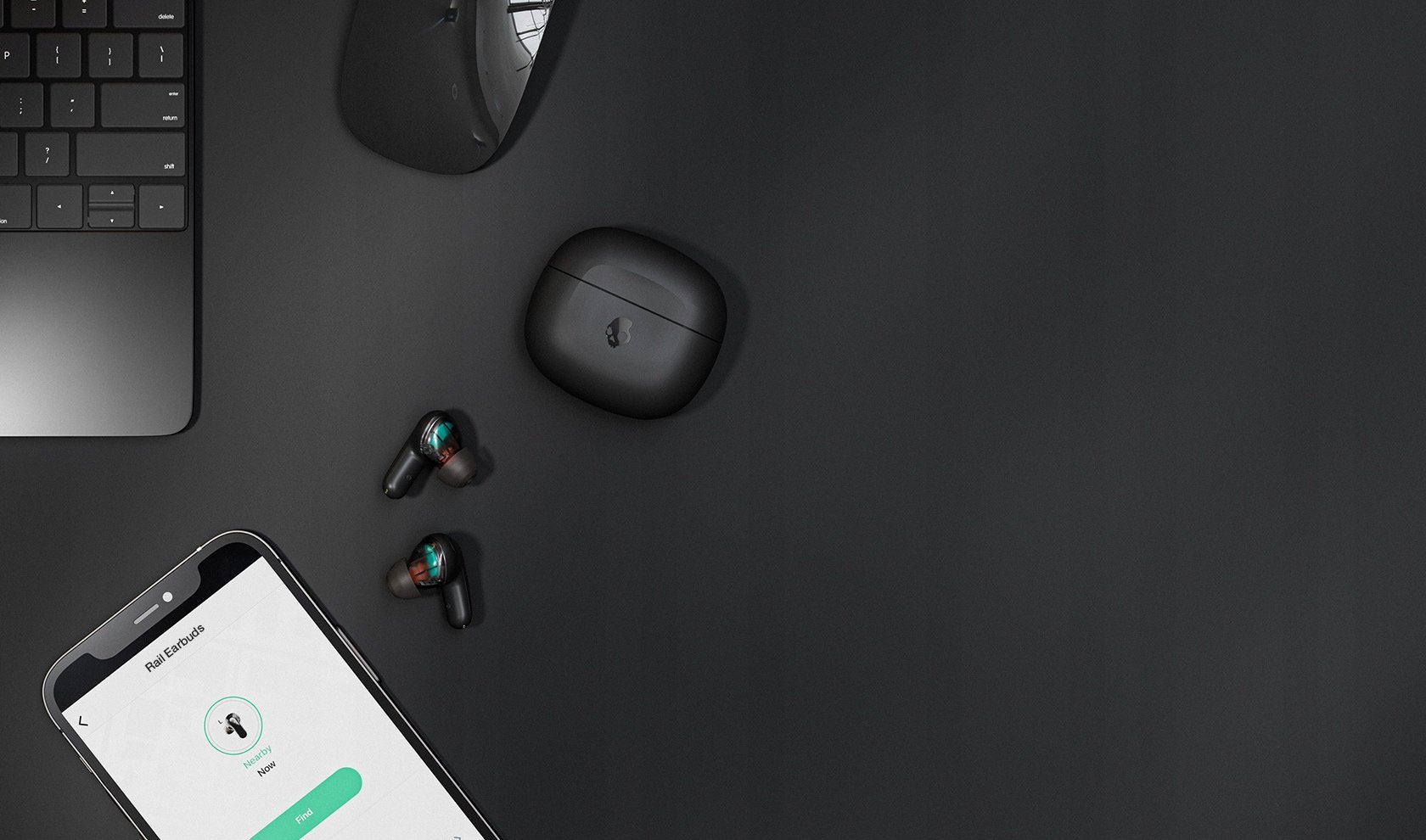 Kufje pa tela Skullcandy Rail True Wireless, Bluetooth 5.2, 42 orë bateri, të zeza