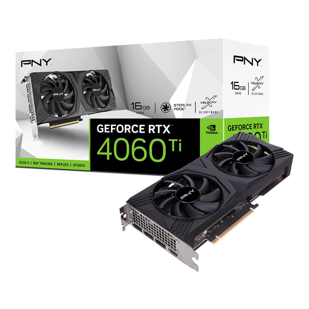 Kartë grafike PNY Technologies NVIDIA GeForce RTX 4060 Ti, OC, 16 GB GDDR6