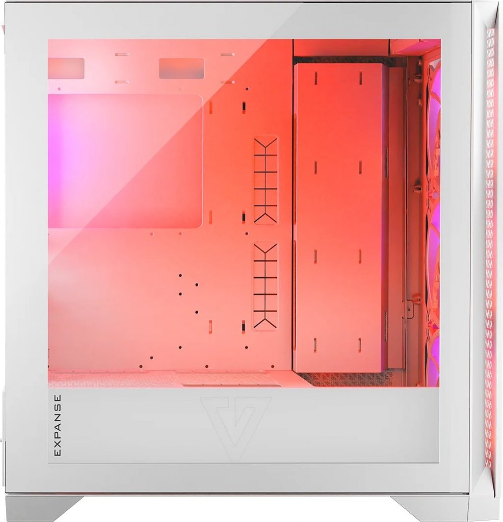 Kasë Modecom Volcano Expanse T Apex ARGB, e bardhë, Midi Tower