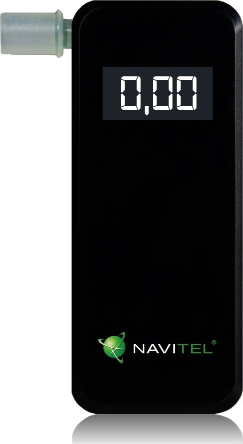 Tester personal alkooli Navitel Alc 01, sensor elektrokimik, me gojnikë dhe kuti, i zi