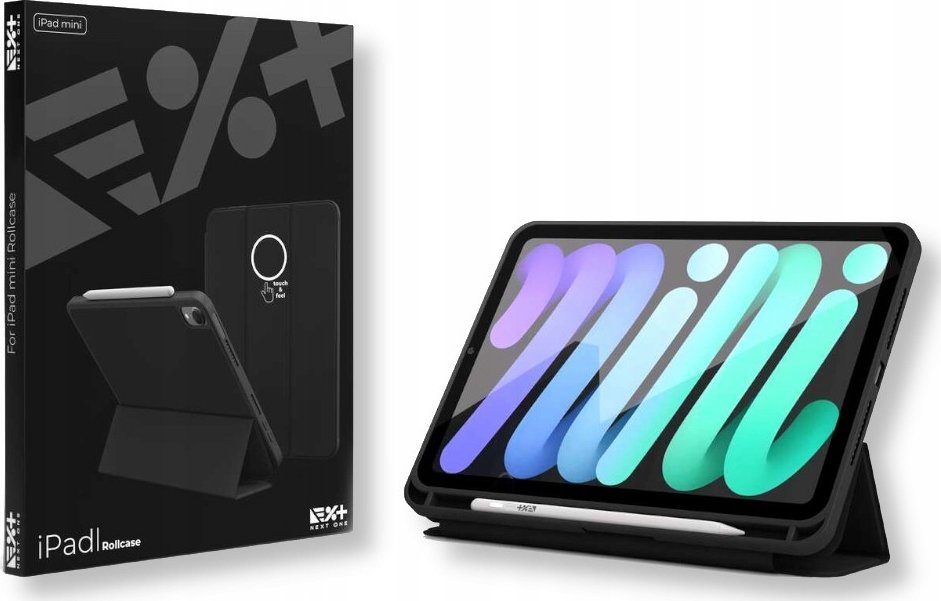 Заштитна маска NEXT ONE Rollercase, за iPad mini 7th Gen, црна