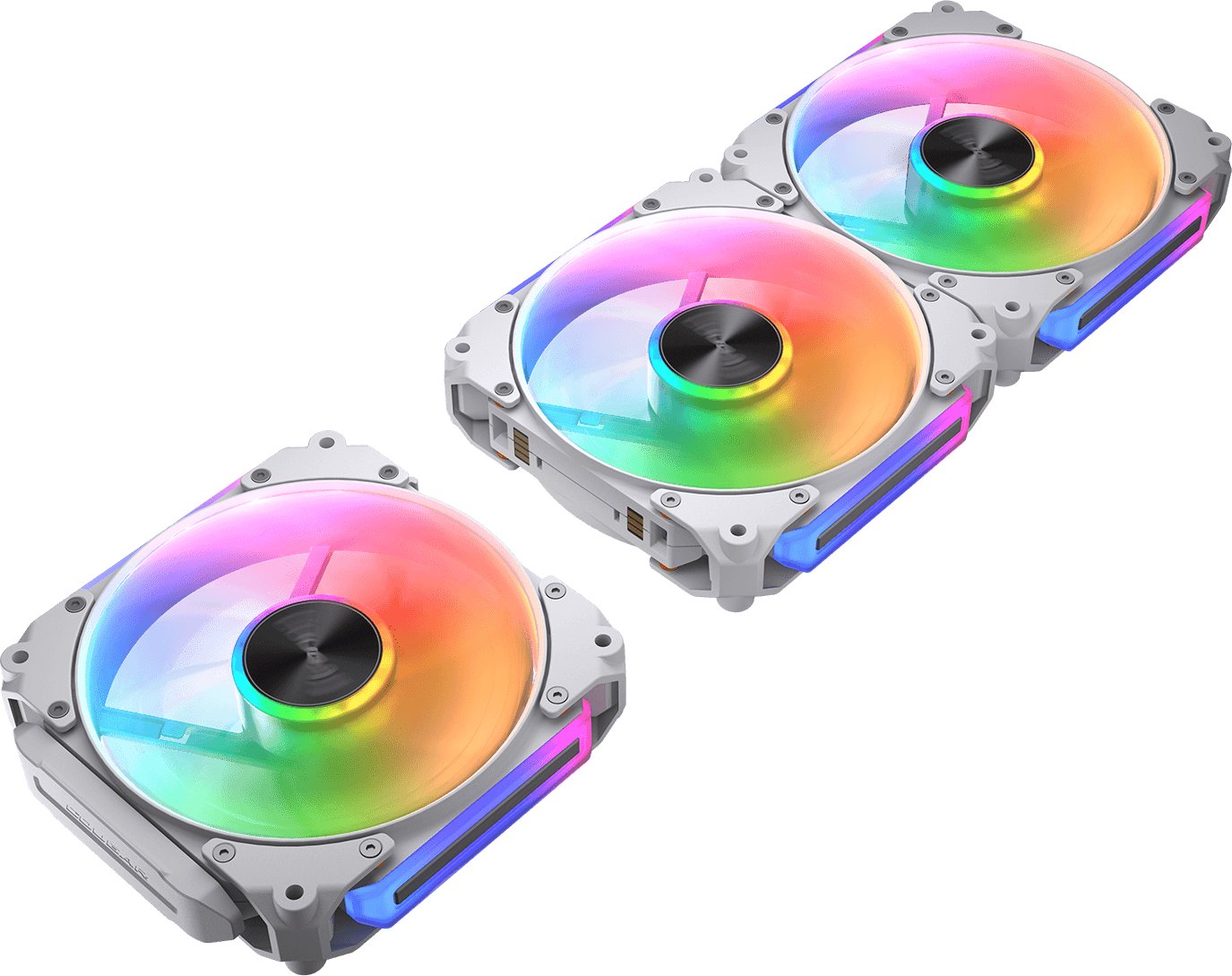 Ventilator për kasë COUGAR Apolar 120 ARGB, Reverse Blade, set 3 copë, i bardhë