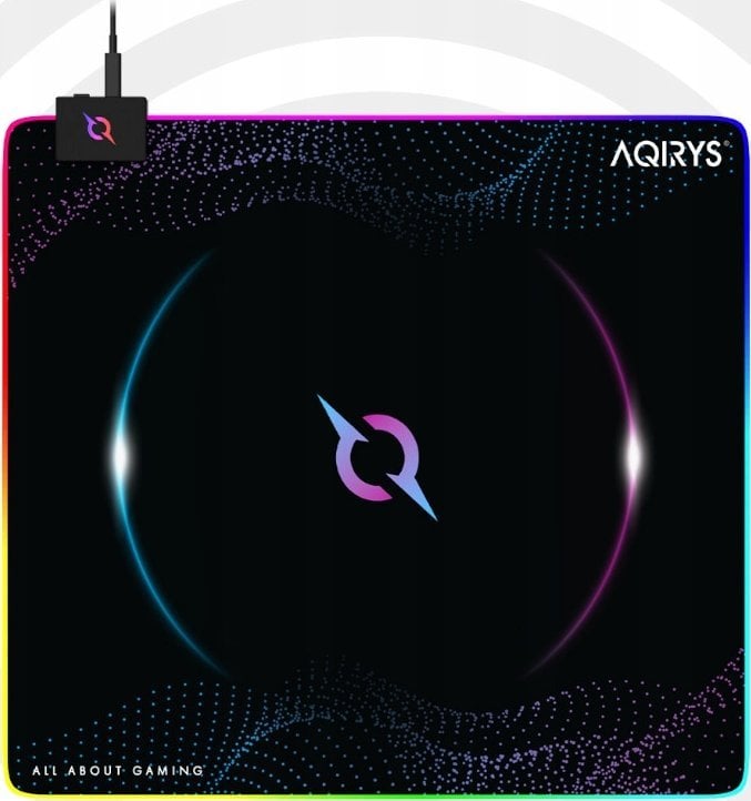 Mousepad AQIRYS Eclipse Medium, 450x400mm, RGB, i zi