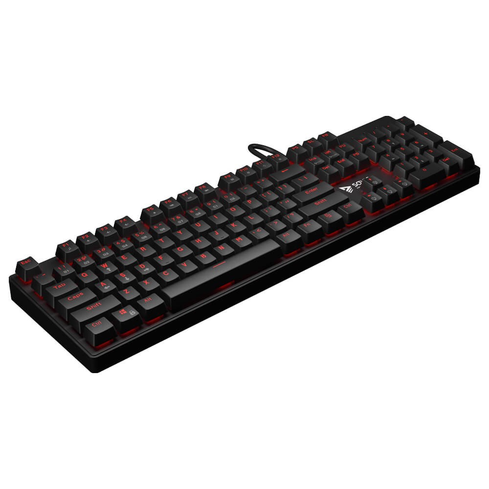 Tastierë mekanike Gaming Savio Tempest RX FULL, USB, e kuqe / e zezë