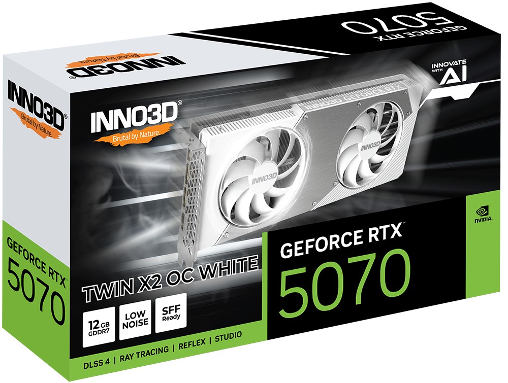 Kartelë grafike Inno3D GeForce RTX 5070 TWIN X2 OC WHITE NVIDIA 12 GB GDDR7