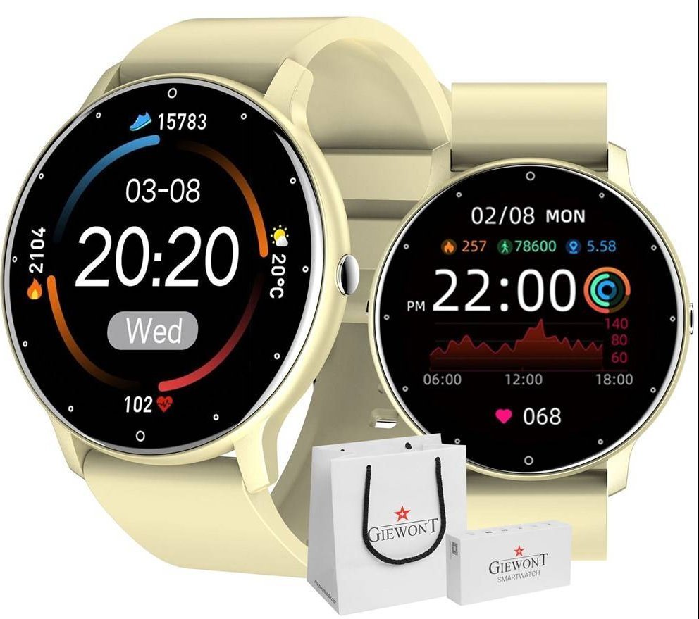 Smartwatch Giewont GW120-6, Ecru, i kremtë