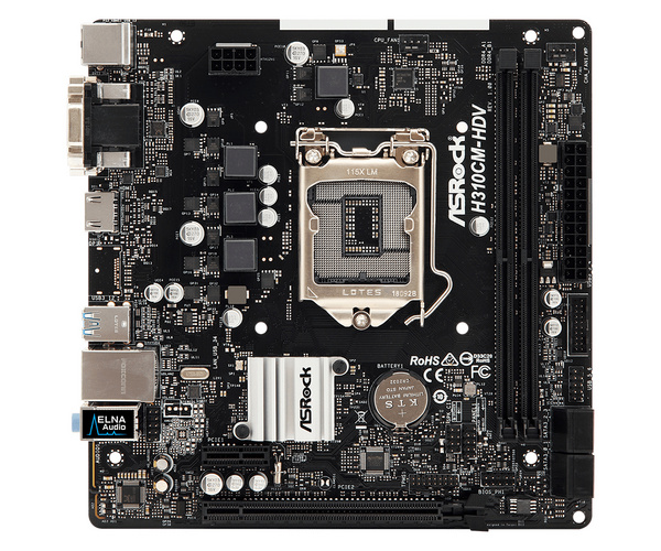 Pllakë amë Asrock H310CM-HDV Intel H310 LGA 1151 (Socket H4) micro ATX