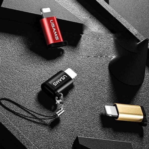 Adapter Micro USB në Lightning Usams SJ152ML01, me litar, i zi