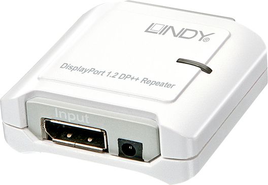 Përforcues sinjali DisplayPort Lindy Extender/Repeat AV, 1.2 DP+, up to 20m, 2560x1600, i bardhë