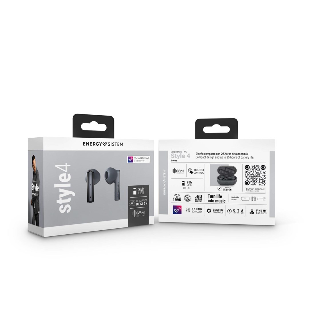 Kufje Energy Sistem Style 4 True Wireless, In-ear, të hirta