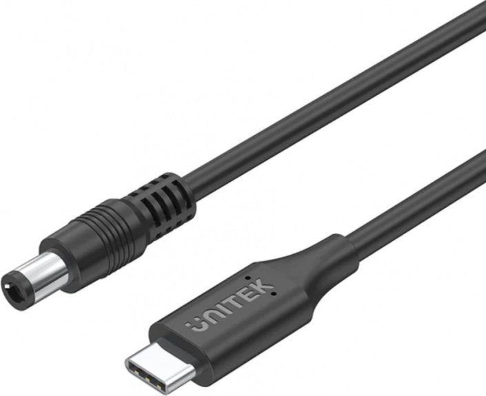 Kabllo karikimi Unitek C14119BK, USB C në DC 5.5 mm, 1.8 m, e zezë