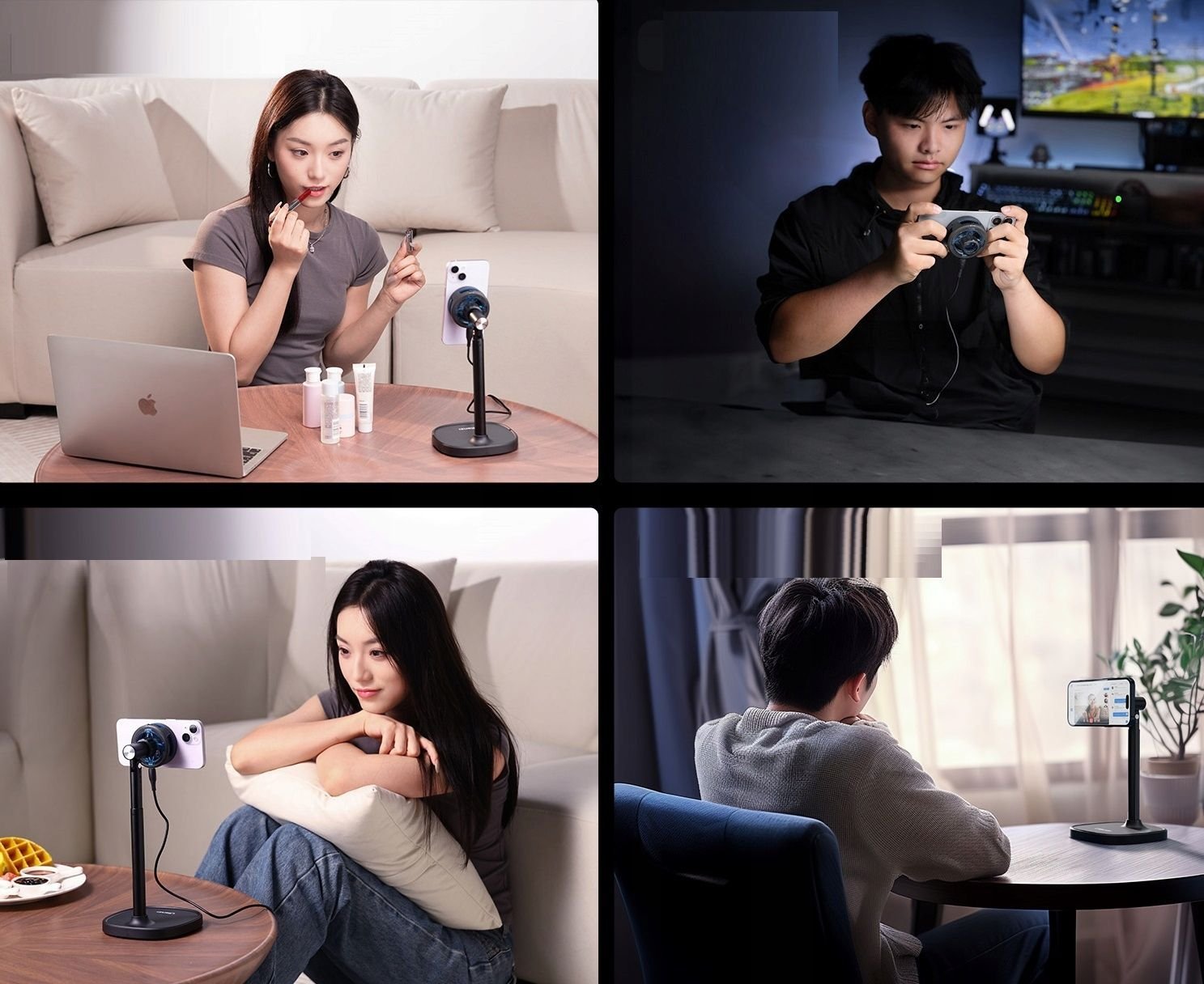 Karikues wireless magnetik Ulanzi SK 10, me valë, i bardhë