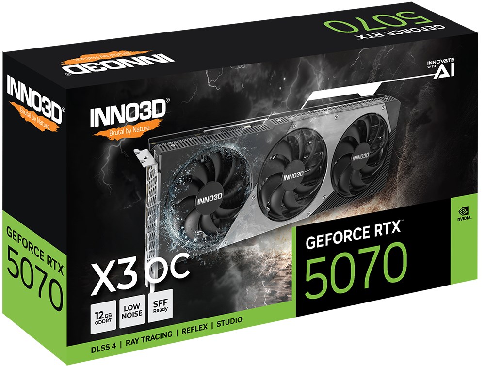 Kartelë grafike Inno3D GeForce RTX 5070 X3 OC NVIDIA 12 GB GDDR7