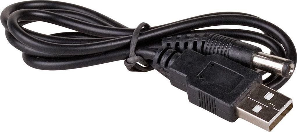 Kabllo Akyga USB A AK-DC-01, 5.5x2.1mm, 0.8m, e zezë