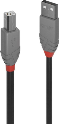 Kabllo Lindy USB-A në USB-B 0.5 m, e hirtë