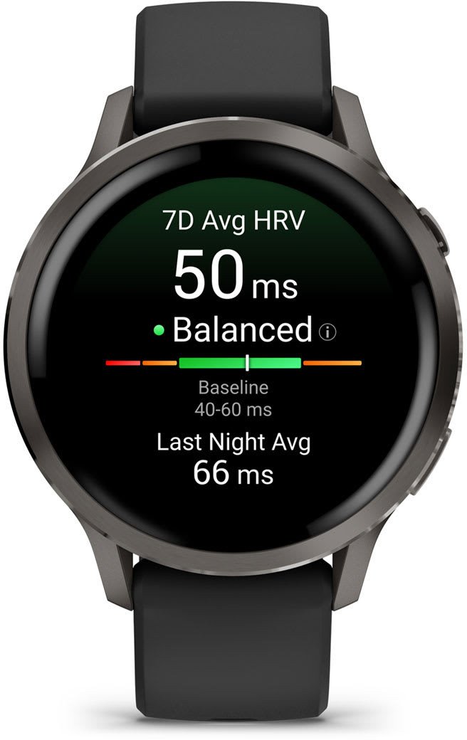 Паметен часовник Garmin Venu 4, GPS, нерѓосувачки челик, црн