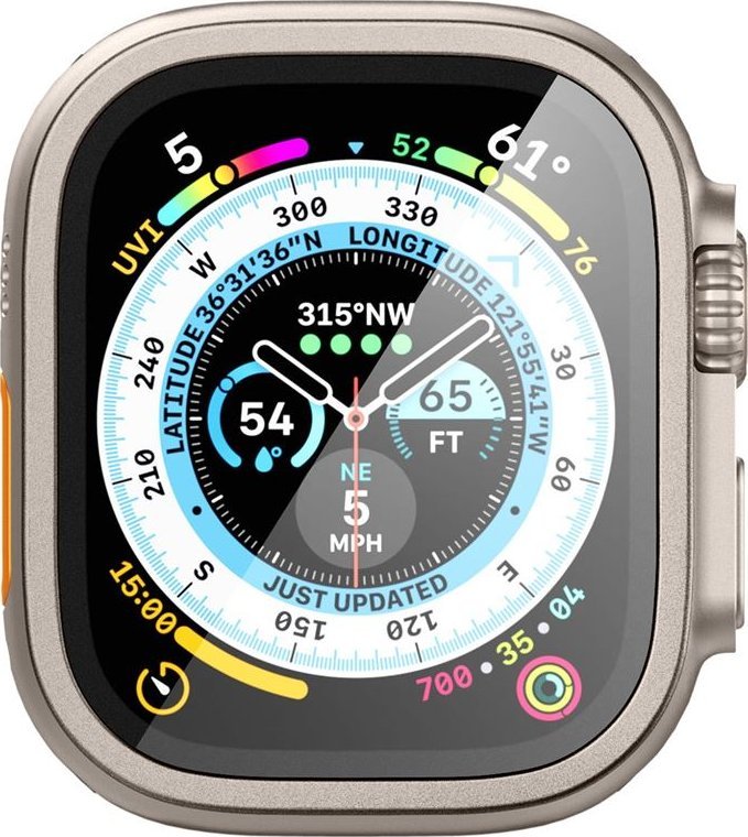 Mbrojtës ekrani Spigen Glass tR Slim Pro, për Apple Watch Ultra 2 Ultra 49mm, titan